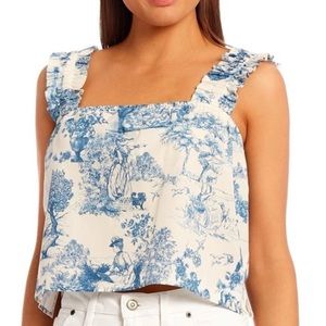 NWOT Gianni Bini French Toile print top